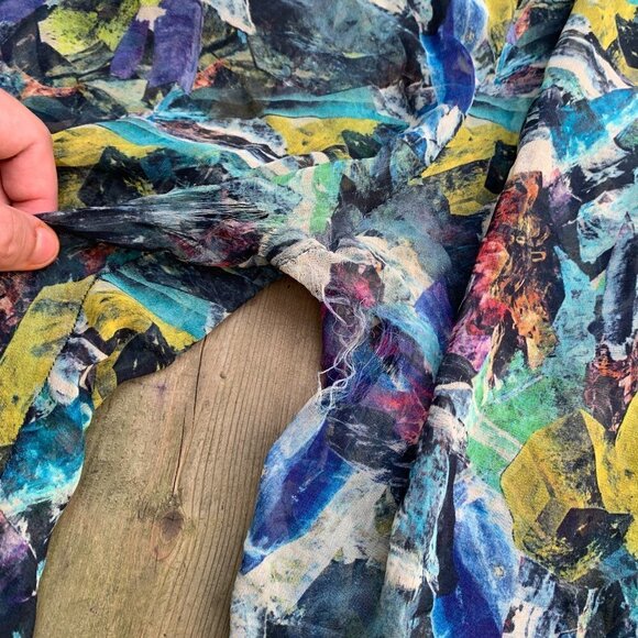 RARE 2010 Damaged Acne Studios 100% Silk Pants Size 32 Contact Stone - Picture 11 of 12